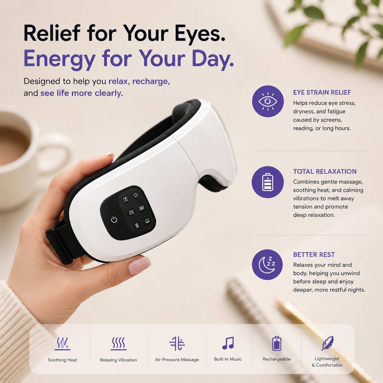 Steam Eye Massager By Deilor